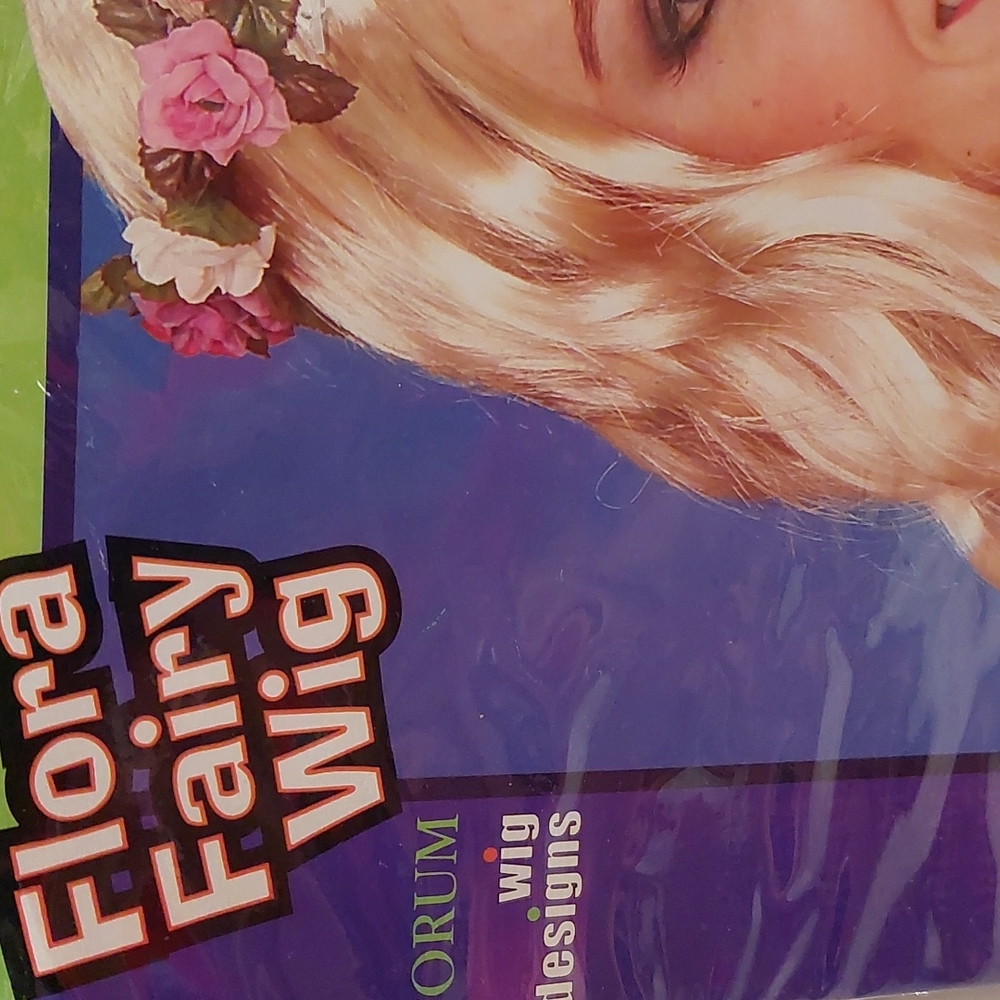 Women's blonde flora fairy wig for adults only - Picture 2 of 6